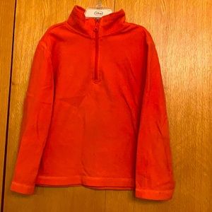 Arizona jeans pullover 1/2 zip fleece top shirt orange boy’s size 6 - 7 GUC